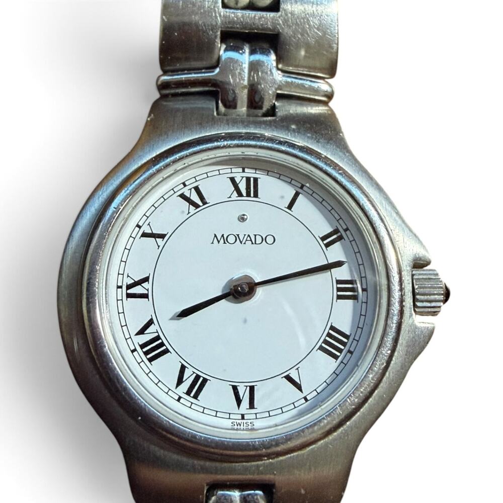 Movado 1881 Women's Quartz Watch 84 A1 827.2 Stainless Steel Silver Tone Roman